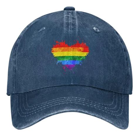 Gorra De Béisbol Con Corazón Arcoíris Lgbt Gay Pride C Talla Única Envío gratis