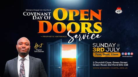 Covenant Day Of Open Doors And Prophetic Entrance Service Rd July