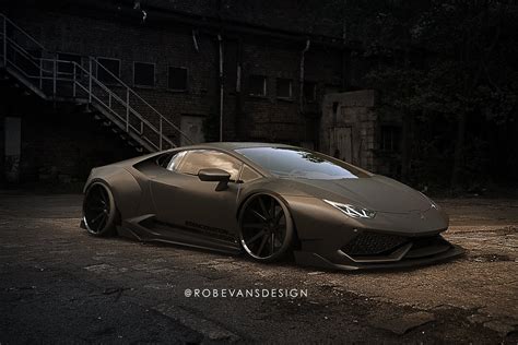 Lamborghini Huracan by Liberty Walk Resembles a Fighter Plane [Rendering] - autoevolution