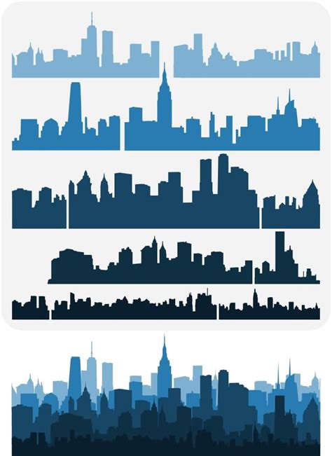 Amazon FINGERINSPIRE City Skyline Stencil 11 8x11 8 Inch Layered