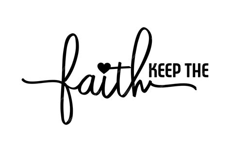 Premium Vector | Keep the faith