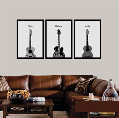 Quadro Decorativo Guitarra Viola Viol O M Sica Pe As Elo