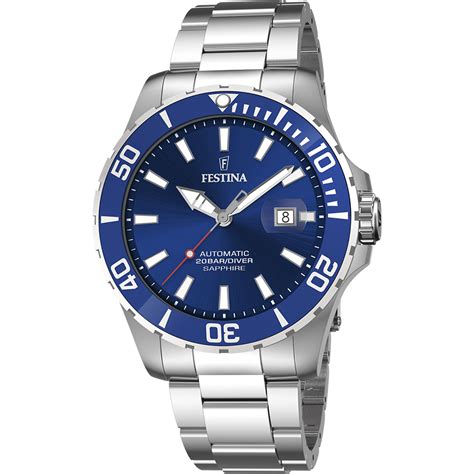 Festina Automatic Watch F Blue Steel Strap Men