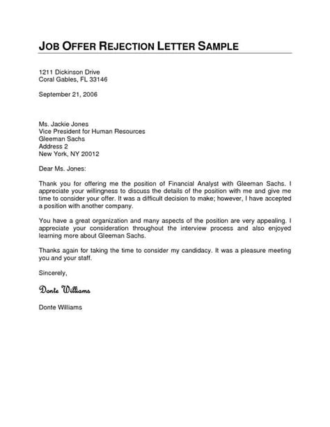 9 Rejection Letter Samples Writing Letters Formats And Examples