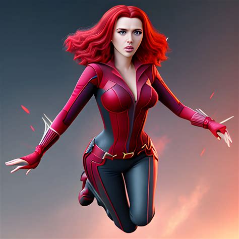 Scarlett Johansson as Scarlet Witch , 3D - Arthub.ai