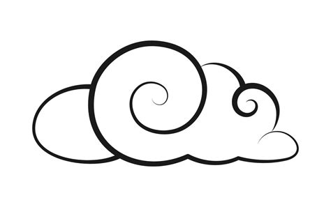 Cloud vector outline illustration. Easy coloring book page for kids ...