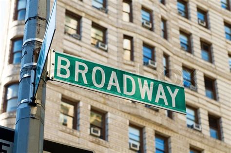 Famous Broadway Street Signs In Stock Image Colourbox