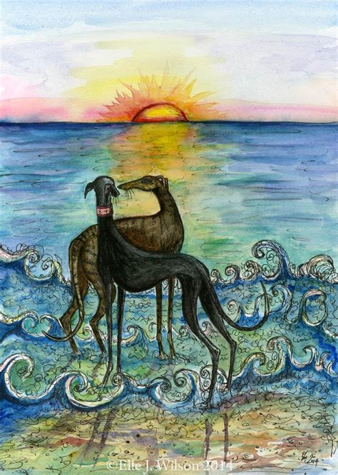 DOG ART Greyhound Print - Etsy