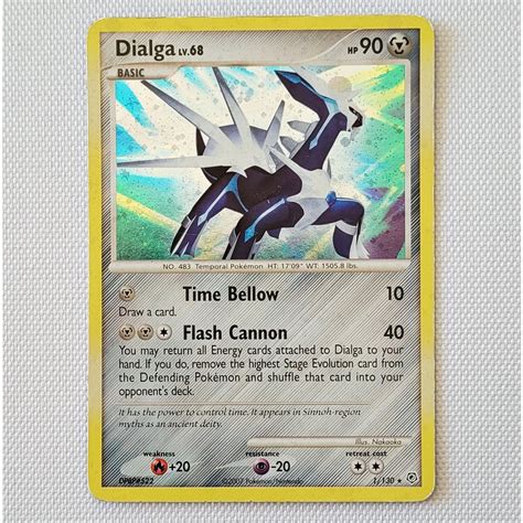 Carta Antiga Pokemon Dialga 1 130 Holo Rare Diamond Pearl Original