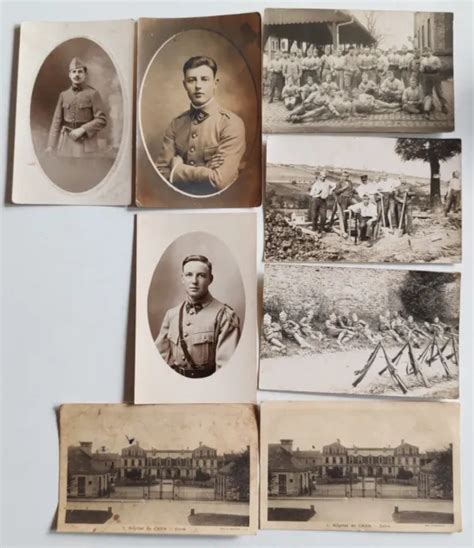 Cpa Cartes Photo Militaires Ww Groupes Portraits Lot Pi Ces