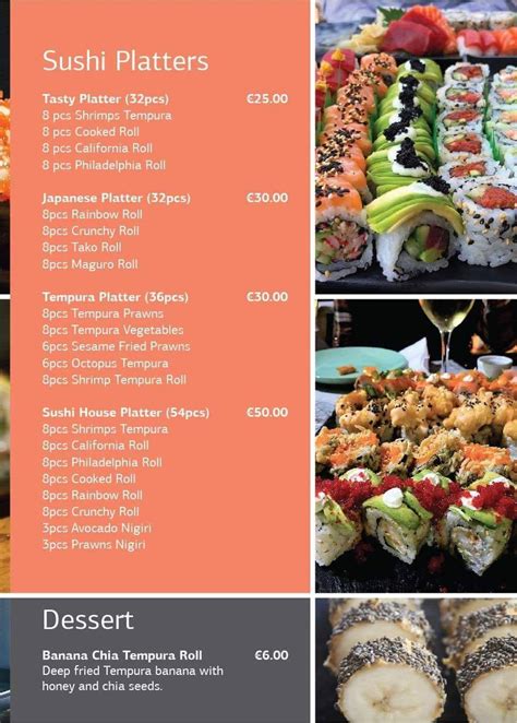 Menu At Sushi House Paphos