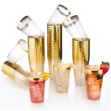 Perfect Settings Gold Glitter Plastic Cups Oz Cups