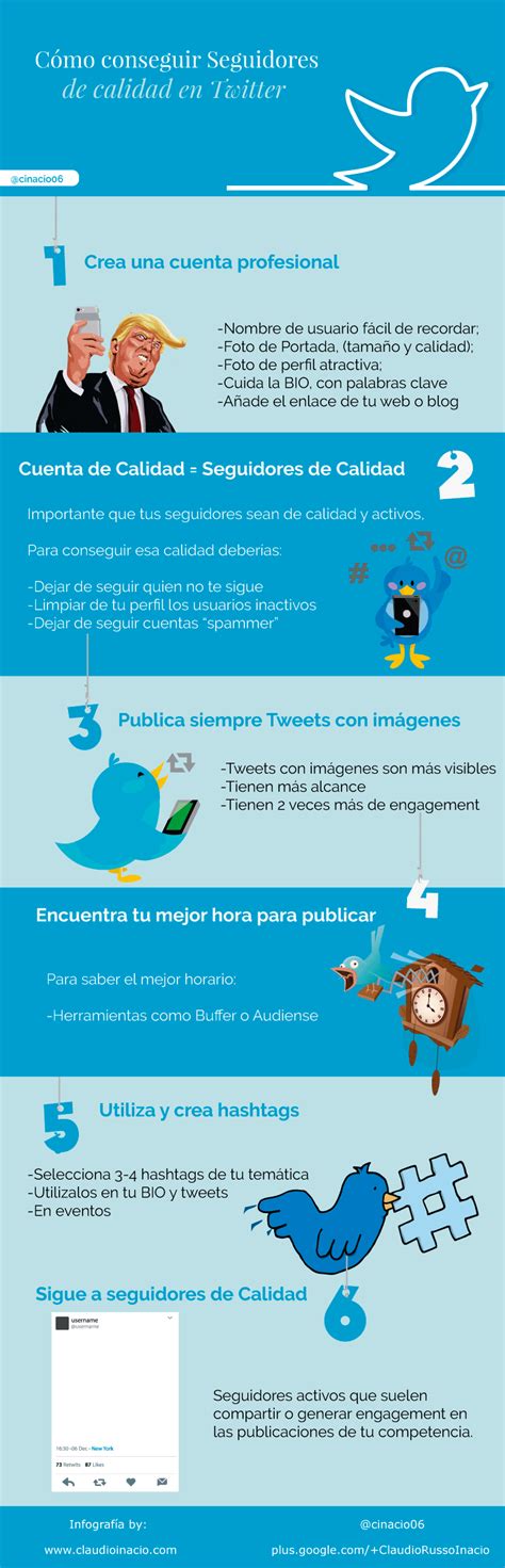 Cómo conseguir seguidores de calidad en Twitter infografia