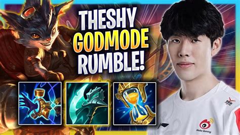 Theshy Literally God Mode With Rumble Wbg Theshy Plays Rumble Top Vs