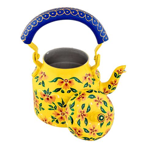 Hand Painted Aluminium Tea Kettle Ml For Kitchen D Cor Home D Cor