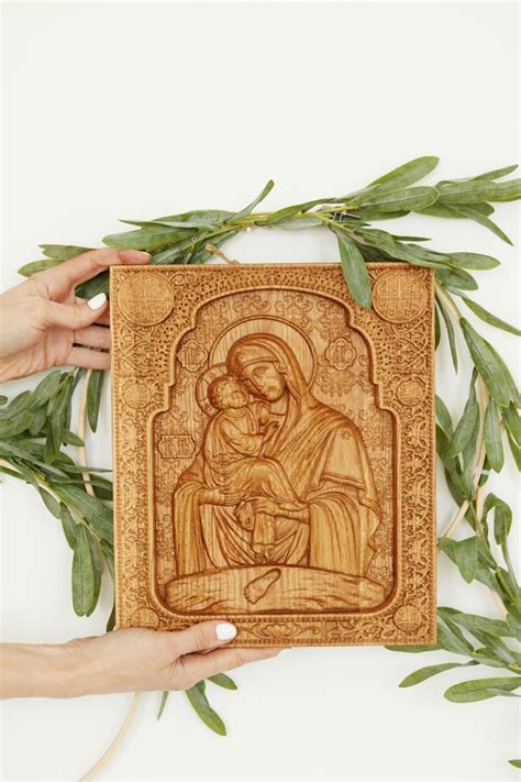 Virgin Mary And Baby Jesus Virgin Of Pochaev Orthodox Icon Etsy