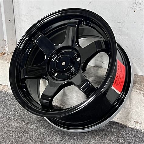 15 Grid Te37 Style Wheels Rims Gloss Black Fits Honda Civic Insight Crx Ebay