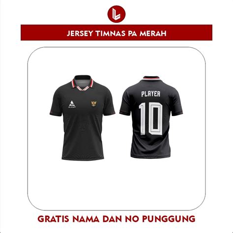 Jual Jersey Timnas Pa Hitam Premium Terbaru Gratis Nama Dan No Punggung