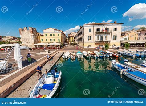 Small Port Of Bardolino Village On Lake Garda Lago Di Garda Veneto