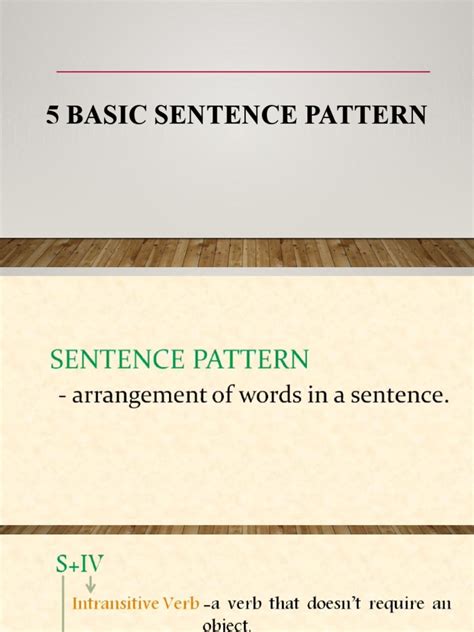 5 Basic Sentence Pattern Pdf