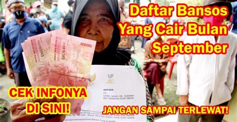 Inilah Bansos Cair September Ada Bpnt Rp Ribu Cek Namamu