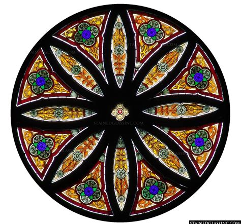 Circular Geometric Window Stained Glass Window