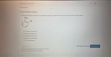 Solved Aromatic Compounds Often Lave Multiple Names That Are