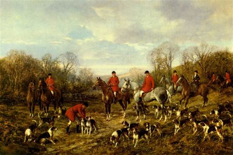 Autumn Meeting English Fox Hunting Painting By Heywood Hardy Art – Poster | Canvas Wall Art ...