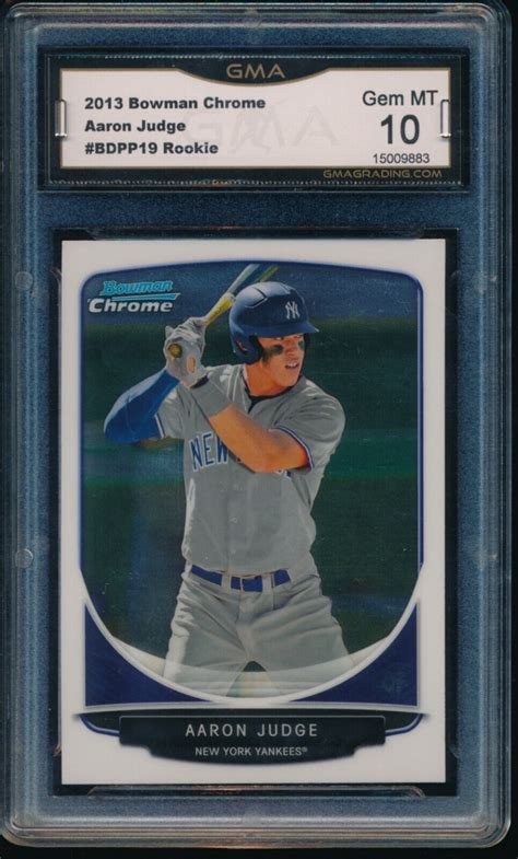 GMA 10 AARON JUDGE 1st 2013 BOWMAN CHROME DRAFT YANKEES ROOKIE CARD RC