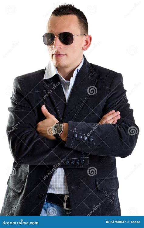 Attractive Man with Sunglasses Posing Stock Image - Image of handsome ...