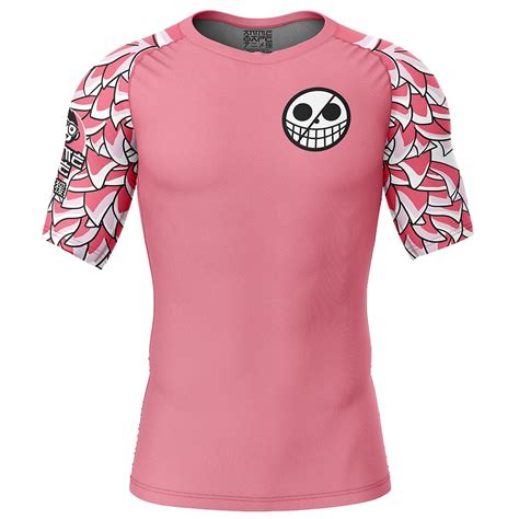 Doflamingo One Piece Short Sleeve Rash Guard Compression Shirt Anime Ape