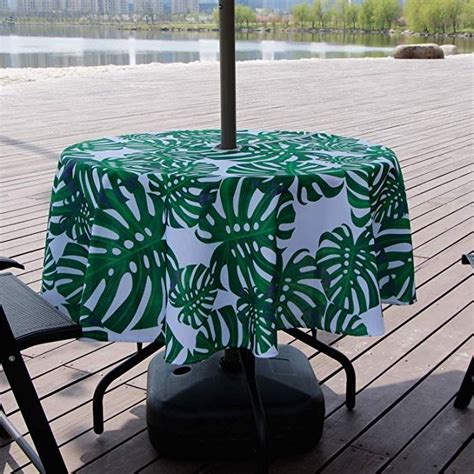 Patio Table Cover With Umbrella Hole Round Dulce Ricks