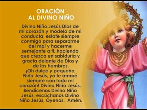 ORACIÓN AL DIVINO NIÑO YouTube