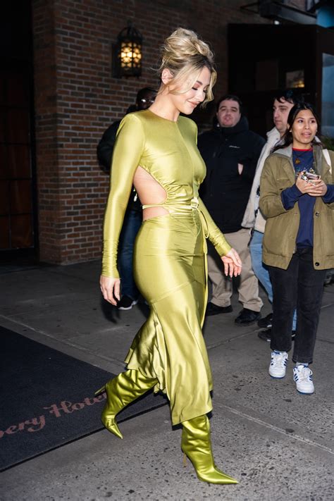 Madelyn Cline's Green Cutout Dress | Photos | PS Fashion