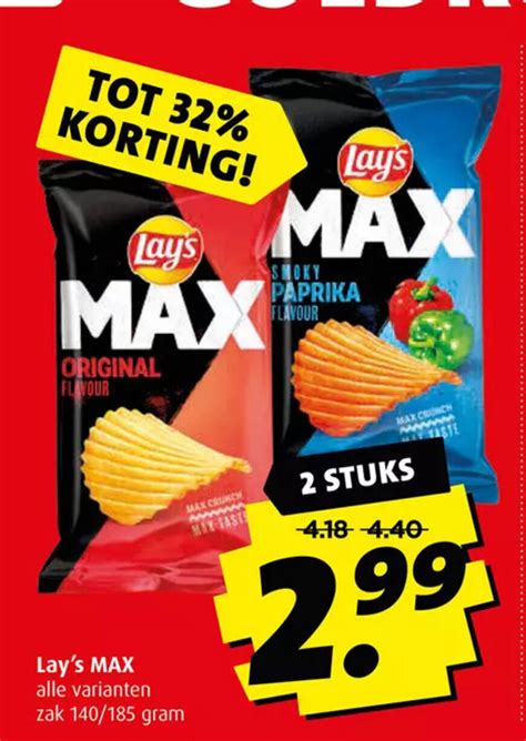 Lay S Max Alle Varianten Zak Gram Aanbieding Bij Boni