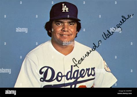 Fernando Valenzuela In Vintage Souvenir Photo With The Los Angeles