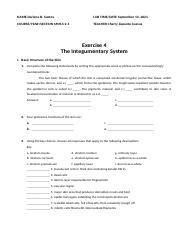 ACTIVITY 4 The Integumentary System JAVIER MMLS 2 4 Docx NAME Darlene