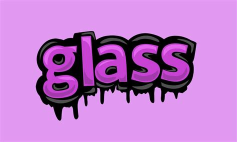 Glass Writing Vector Design On White Background 9280107 Vector Art At Vecteezy