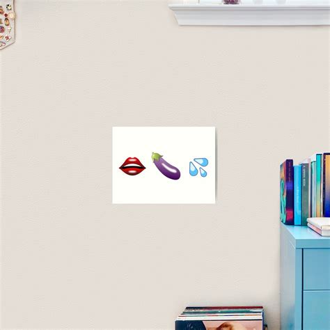 Blow Job Emoji Art Print By Andiblair Redbubble