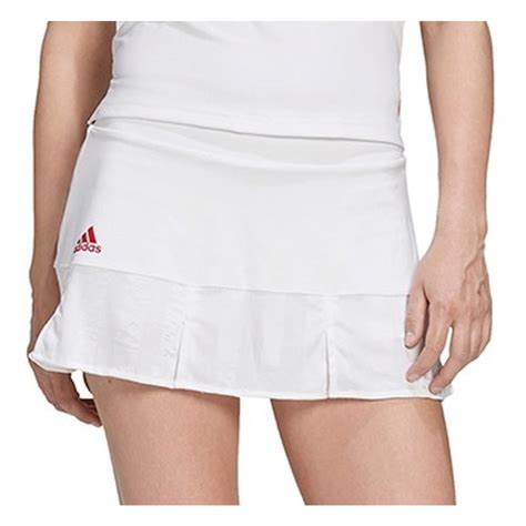 Adidas Women S T Match Tennis Skirt Engineered White Scarlet