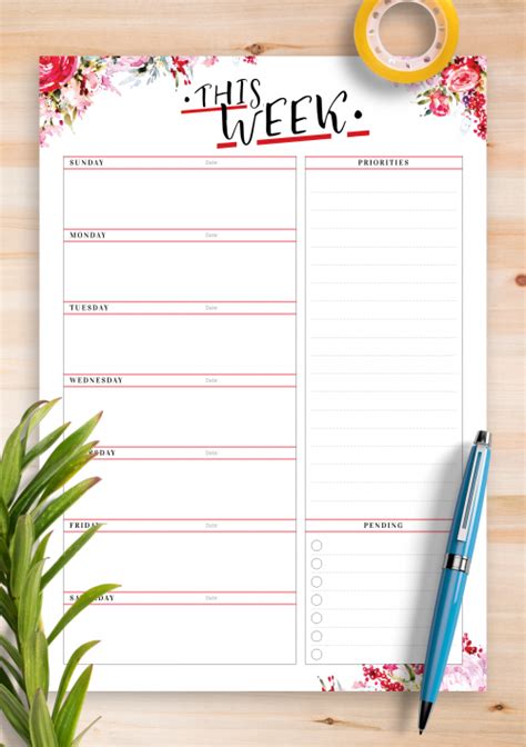 Weekly Planners 25 FREE Printables Printabulls 45 OFF