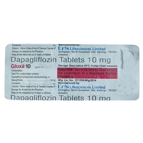 Gluxit 10 Dapagliflozin Tablet At Rs 10763stripe Daparyl 10 In New