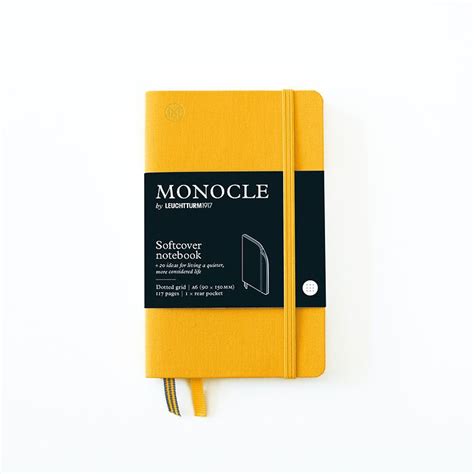 Notebook A Monocle Softcover Numbered Pages Yellow Dotted