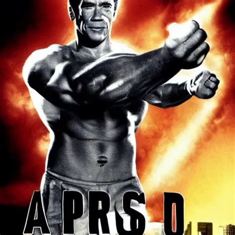 A S Movie Poster Starring Arnold Schwarzenegger Stable Diffusion