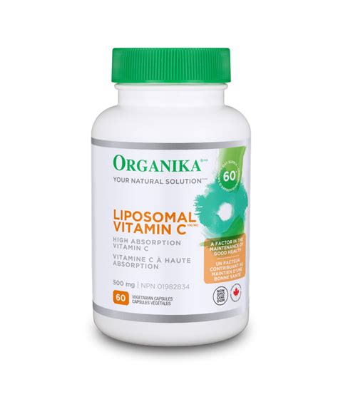 Organika Liposomal Vitamin C 500mg 60 Vegetarian Capsules Natural