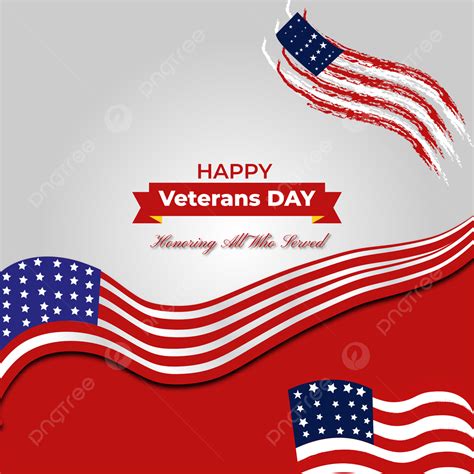 Ribbon Flag With Veterans Day Background, American Veterans Day, Veterans Day With Ribbon Flag ...