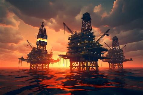 Premium Ai Image Oil Rig