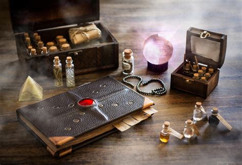 Spellbook and magic potions by GreatQueenLina on DeviantArt