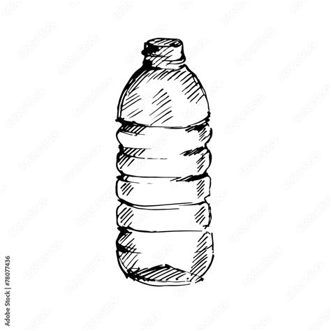 water bottle sketch vector illustration stock vector adobe stock