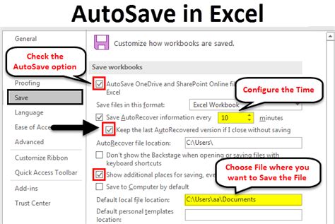 Autosave In Excel How To Enable Autosave In Excel